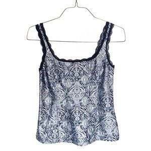 WHBM Short Silver and Black Tank Top